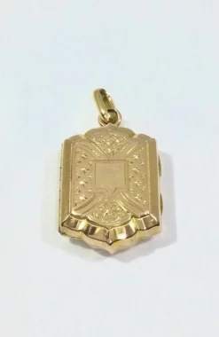 Pendentif Photo Or Rose