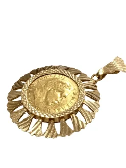 Pendentif pièce Napoléon or jaune