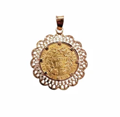 Pendentif pièce or jaune