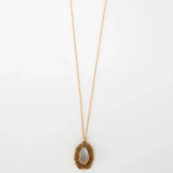 Pendentif Pierre de lune et sa chaine