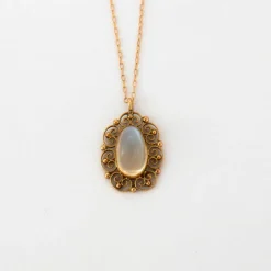 Pendentif Pierre de lune et sa chaine