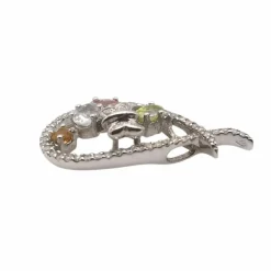 Pendentif pierres précieuses & diamants