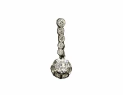 Pendentif platine diamants