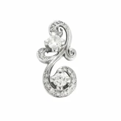 Pendentif platine et diamants