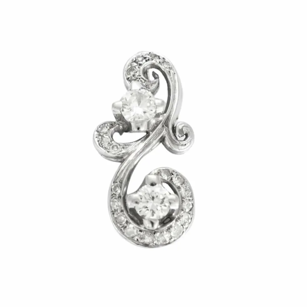 Pendentif platine et diamants