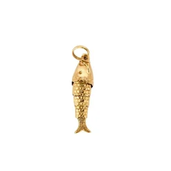 Pendentif poisson articulé en or jaune