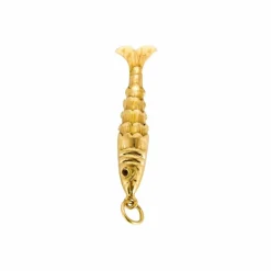 Pendentif poisson articulé or jaune
