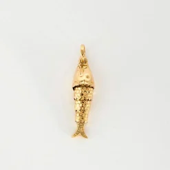 Pendentif poisson articulé en or jaune