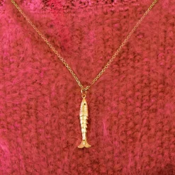 Pendentif poisson articulé or jaune