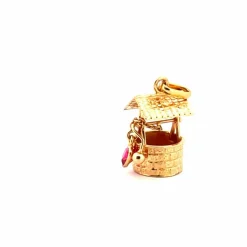 Pendentif Puit or jaune et rubis