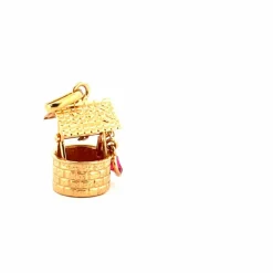 Pendentif Puit or jaune et rubis
