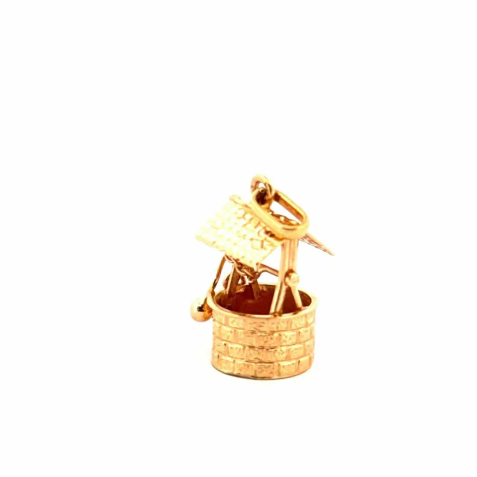 Pendentif Puit or jaune et rubis