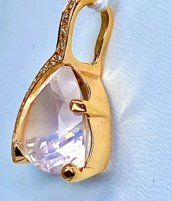 Pendentif Quartz Diamants