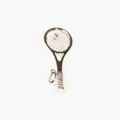 Pendentif raquette de tennis diamant or blanc