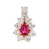 Pendentif rubis et diamants