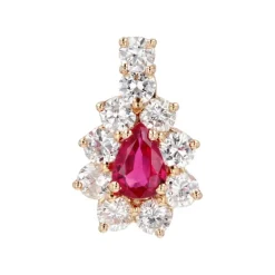 Pendentif rubis et diamants