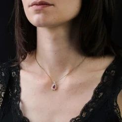 Pendentif rubis et diamants