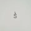 Pendentif "S" or blanc diamants
