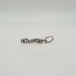 Pendentif "S" or blanc diamants