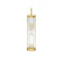 Pendentif Sablier - Or, Verre, Sable