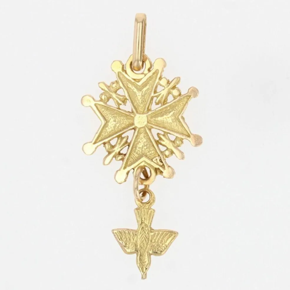 Pendentif Saint-Esprit or jaune