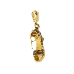 Pendentif sandale Or jaune Email