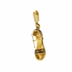 Pendentif sandale Or jaune Email