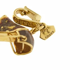 Pendentif sandale Or jaune Email