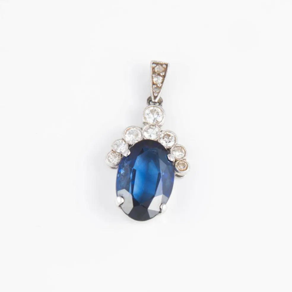Pendentif Saphir Diamants