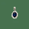 Pendentif saphir et diamants
