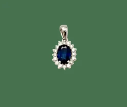 Pendentif saphir et diamants