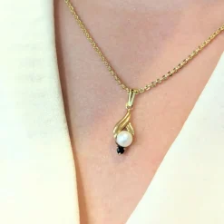 Pendentif Saphir Perle