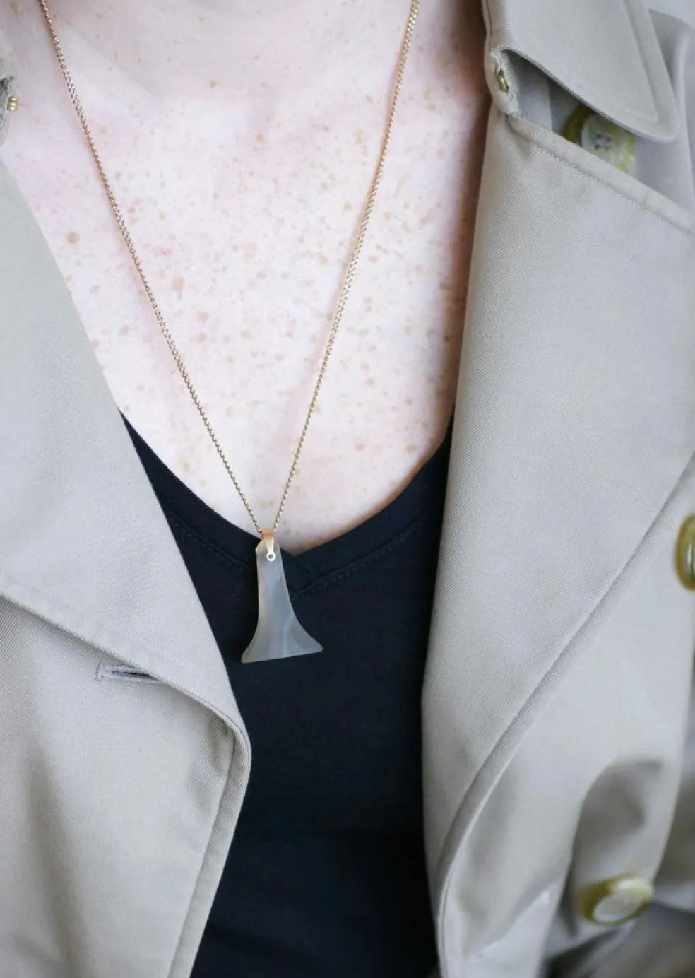 Pendentif sceau or jaune et calcédoine