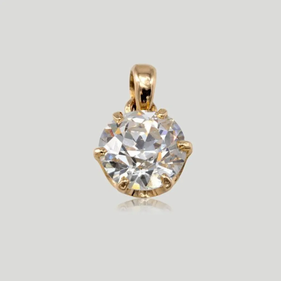 Pendentif solitaire diamant