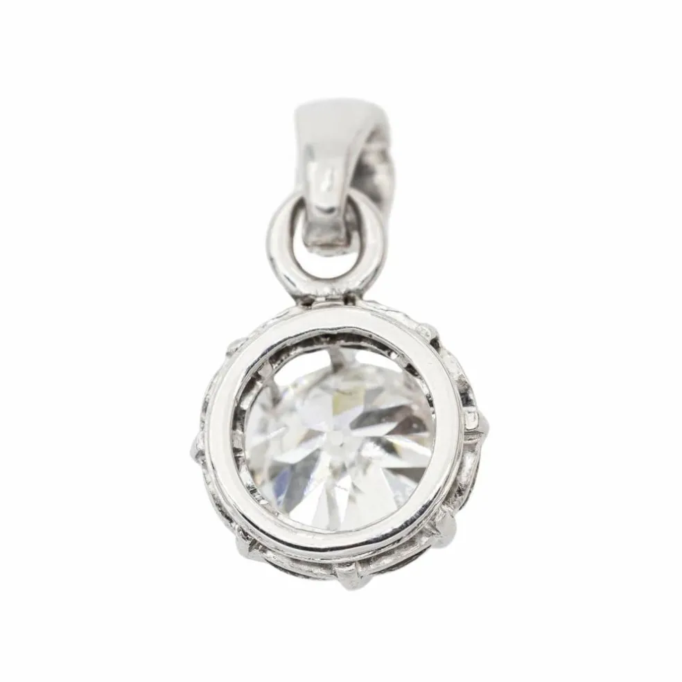 Pendentif Solitaire Or blanc Diamant