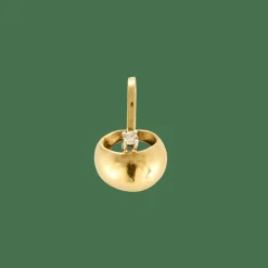 PENDENTIF SOLITAIRE OR JAUNE.