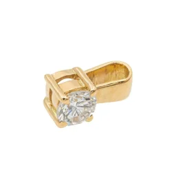 Pendentif Solitaire Or jaune Diamant