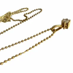 Pendentif solitaire or jaune diamant 0.15ct