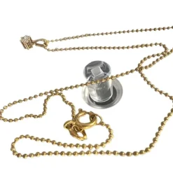 Pendentif solitaire or jaune diamant 0.15ct