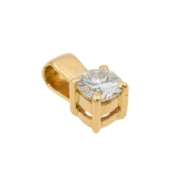Pendentif Solitaire Or jaune Diamant