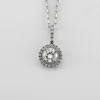 Pendentif sur Chaine Diamant Or Blanc