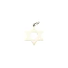 Pendentif étoile de David Or blanc