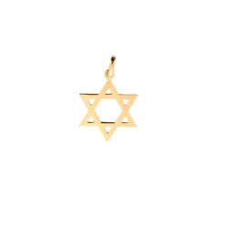 Pendentif étoile de David or jaune