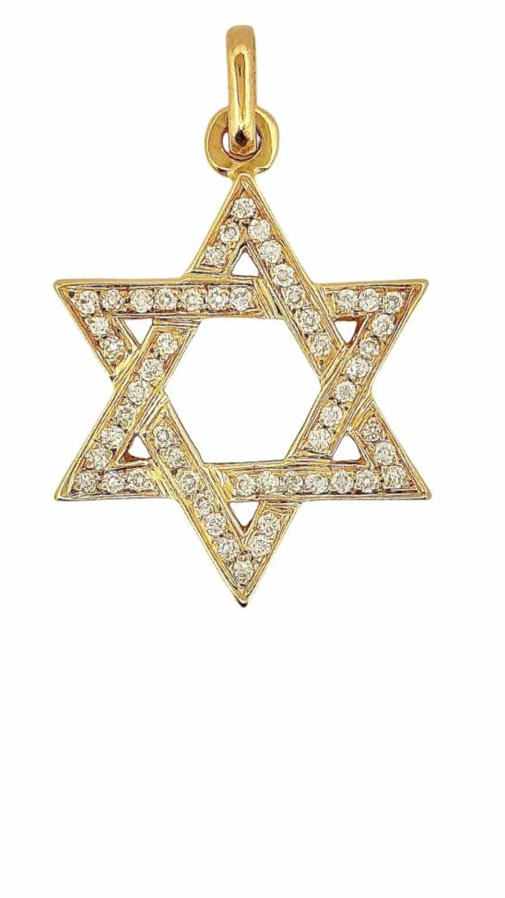 Pendentif étoile de David en or 18 carats et diamants
