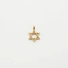 Pendentif étoile de David or jaune 18 carats sertie de diamants naturels