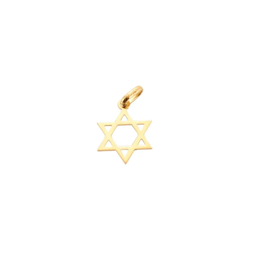 Pendentif étoile de David Or jaune