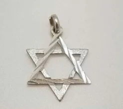 Pendentif Étoile de David en Or blanc