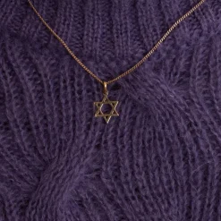 Pendentif étoile de David Or jaune