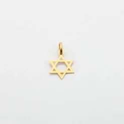 Pendentif étoile de David Or jaune