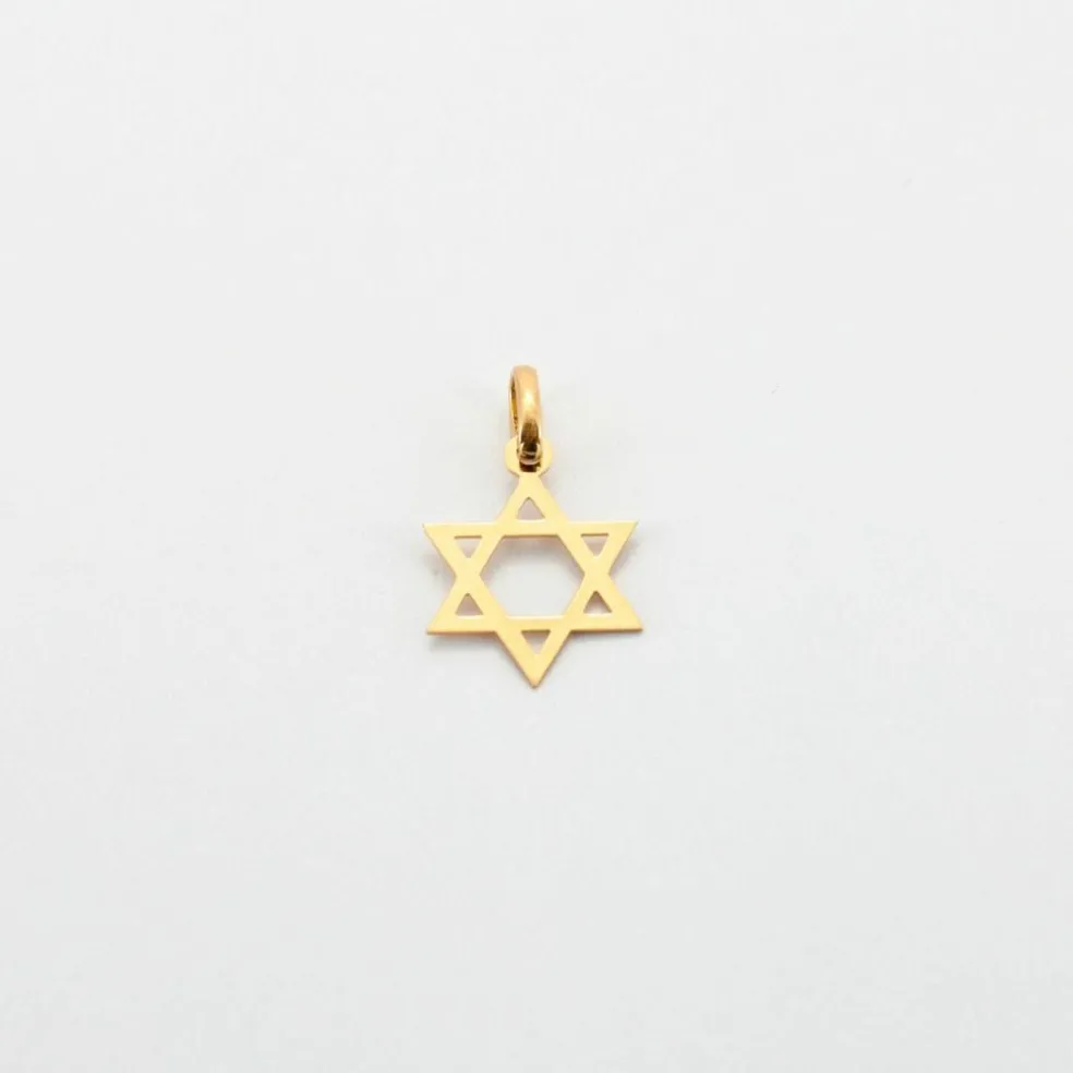 Pendentif étoile de David Or jaune